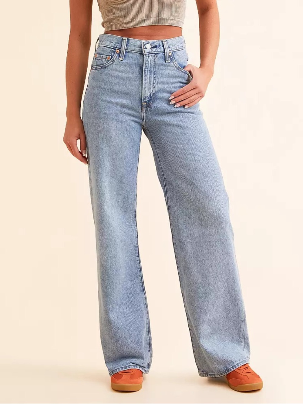 Levi’s Premium Ribcage Wide Leg Women's Jeans 29 x 30 Far and Wide 100% Cotton